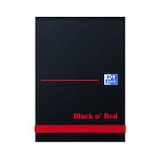 Black n' Red Plain Elasticated Casebound Notebook 192 Pages A7 (10 Pack) 100080540