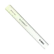 Q-Connect Acrylic Shatter Resistant Ruler 30cm Clear (10 Pack) KF01107Q