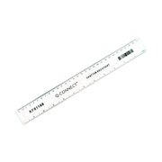 Q-Connect Shatter Resistant Ruler 30cm Clear (10 Pack) KF01108Q