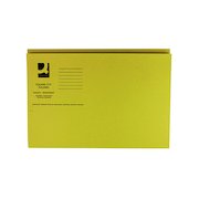 Q-Connect Square Cut Folder Mediumweight 250gsm Foolscap Yellow (100 Pack) KF01185