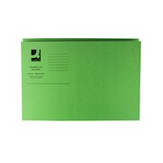 Q-Connect Square Cut Folder Mediumweight 250gsm Foolscap Green (100 Pack) KF01189
