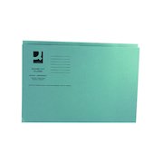 Q-Connect Square Cut Folder Mediumweight 250gsm Foolscap Blue (100 Pack) KF01191