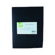 Q-Connect Polypropylene Display Book 20 Pocket Black KF01252