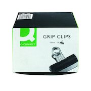 Q-Connect Grip Clip 75mm Black (10 Pack) KF01291