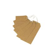 Strung Tag 70x35mm Buff (1000 Pack) KF01596