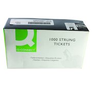 Strung Ticket 70x44mm White (1000 Pack) KF01622