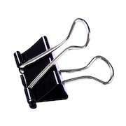 Q-Connect Foldback Clip 16mm Black (10 Pack) KF03650