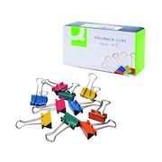 Q-Connect Foldback Clip 19mm Assorted (10 Pack) KF03651