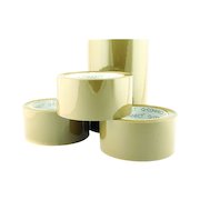 Q-Connect Low Noise Polypropylene Packaging Tape 50mmx66m Brown (6 Pack) KF04381