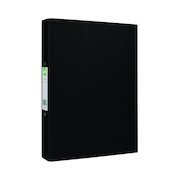Q-Connect 2 Ring 25mm Paper Over Board Black A4 Binder (10 Pack) KF20034