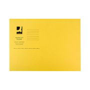 Q-Connect Square Cut Folder Lightweight 180gsm Foolscap Yellow (100 Pack) KF26027