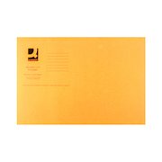 Q-Connect Square Cut Folder Lightweight 180gsm Foolscap Orange (100 Pack) KF26030