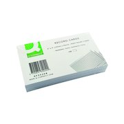 Q-Connect Record Card 127x76mm Ruled Feint White (100 Pack) KF35204