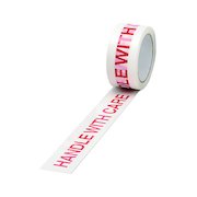 Polypropylene Tape Printed Handle With Care 50mmx66m White Red (6 Pack) 70581500