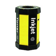 Acorn Cartridge Recycling Bin 60 Litre Black/Yellow (5 Pack) 059783