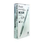 Pentel EnerGel Xm Retractable Gel Pen Medium Black (12 Pack) BL77-A