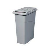 Rubbermaid Slim Jim Grey Confidential Waste Container FG9W1500LGRAY