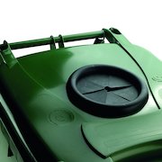 Wheelie Bin With Bottle Bank Aperture 140 Litre Green 377875