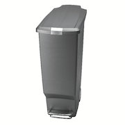 Grey Slim Plastic Pedal Bin 40L 382650