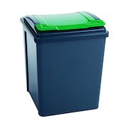 VFM Recycling Bin With Lid 50 Litre Green 384288