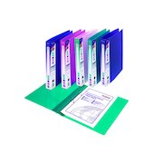 Snopake 25mm Executive Ring Binder Polypropylene A4 Electra Assorted (10 Pack) 13377