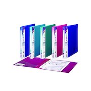 Snopake 25mm 2 Ring Ring Binder Polypropylene A4 Electra Assorted (10 Pack) 10165