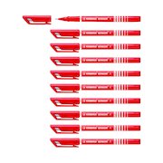 Stabilo Sensor Fineliner Bright Pen Red (10 Pack) 189/40