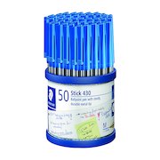 Staedtler Stick 430 Ballpoint Pen Medium Blue (50 Pack) 430-M3
