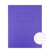 Silvine Exercise Book 229 x 178mm Ruled with Margin Purple (10 Pack) EX100