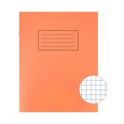 Silvine Exercise Book 229 x 178mm 5mm Squares Orange (10 Pack) EX105