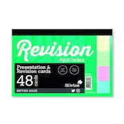 Silvine 48 Revision Notecard Pad Lined Multi-Coloured (20 Pack) CR50AC