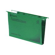 Rexel Crystalfile Classic Suspension File 30mm A4 Green (50 Pack) 70621