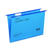 Rexel Crystalfile Extra 15mm Suspension File Foolscap Blue (25 Pack) 70630