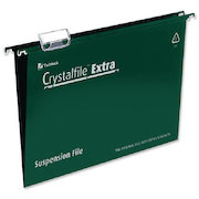 Rexel Crystalfile Extra 15mm Suspension File A4 Green (25 Pack) 70634