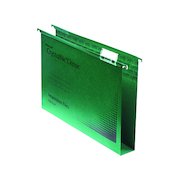 Rexel Crystalfile Extra 30mm Lateral File 300 Sheet Green (25 Pack) 70640