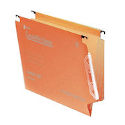 Rexel Crystalfile Classic 15mm Lateral File 150 Sheet Orange (50 Pack) 70671