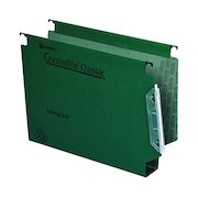 Rexel Crystalfile Classic 30mm Lateral File 500 Sheet Green (25 Pack) 70672