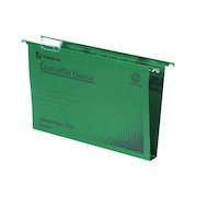 Rexel Crystalfile Classic Suspension File 30mm Foolscap Green (50 Pack) 78041