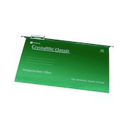 Rexel Crystalfile Classic 15mm Suspension File A4 Green (50 Pack) 78047