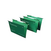 Rexel Crystalfile Classic 15mm Suspension File Foolscap Green (50 Pack) 78048