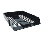 Black Plastic Letter Tray (12 Pack) WX10050