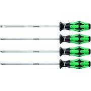 Wera 4 Piece 200mm Kraftform Plus LaserTip Long Screwdrivers Set