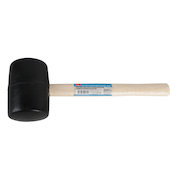 32oz Black Rubber Mallet Wooden Shaft