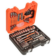 Bacho S910 1/4" and 1/2" Square Drive Socket and Deep Socket Set with Combination Spanner Set