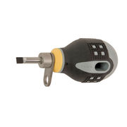 ERGO™ Stubby Slotted Screwdriver Equipped with a Safety Chuck