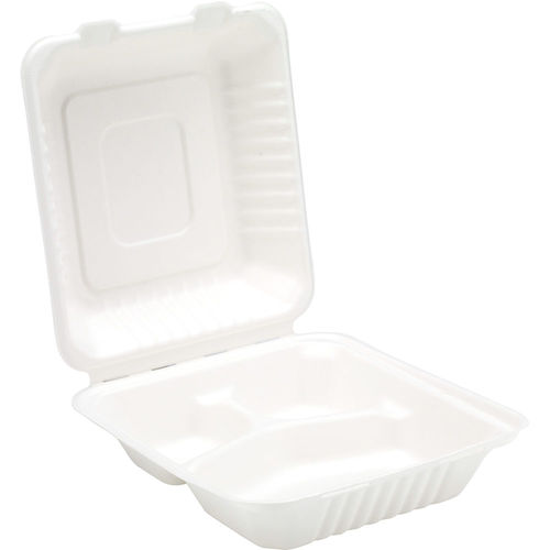 Bagasse 3 Compartment Meal Box (AN201)