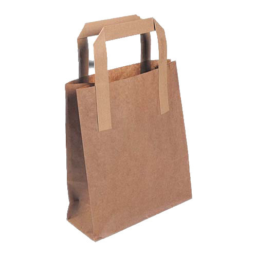 Brown Paper Handled Carrier Bags (AN635-BR-S)