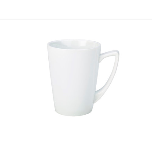 Genware Porcelain Angled Handled Mug (AS347-W)