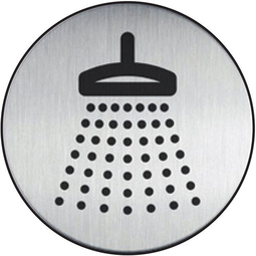 Round Stainless Steel Shower Symbol (DU4928)