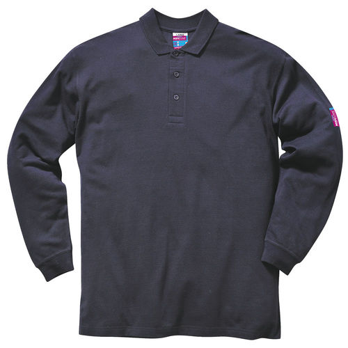FR10 Flame Resistant Anti Static Long Sleeve Polo Shirt (5036108243723)